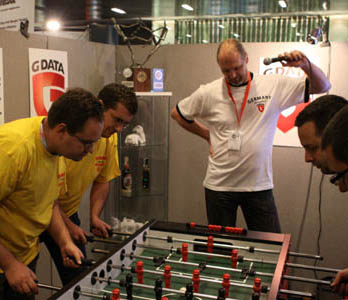 VB2015 foosball tournament, hosted by G Data