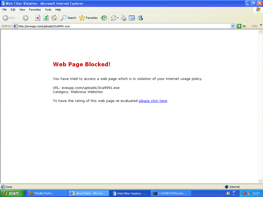 Web page blocked