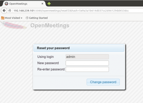Step 3: Follow the link to change the password.