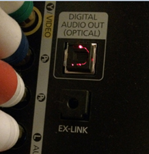 EX-LINK port on the back of the TV.